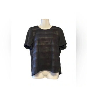 FRNCH Black Short Sleeve Top
